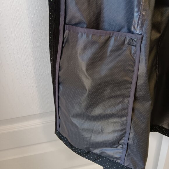 Paradox Women's Black Green Polka Dot Rain Jacket Size S - Picture 8 of 16